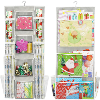 Simple Houseware Double Sided Hanging Organizer, 46 Inch Length, Grey