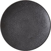 Fortessa D&V 6 Piece Cobble TechnoCeram Dinnerware Plate Set, 8.25", Matte Black - TC7700.DV.6.804