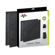 Replacement Carbon Filters (2-Pack) by Vornado – 4" x 4" x 4", ['Activated Coconut Carbon'], Black, Model MD1-0023