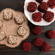 Nordic Ware Toffee / 2.25 cups / Rosebud Cakelet Specialty & Novelty Cake Pans