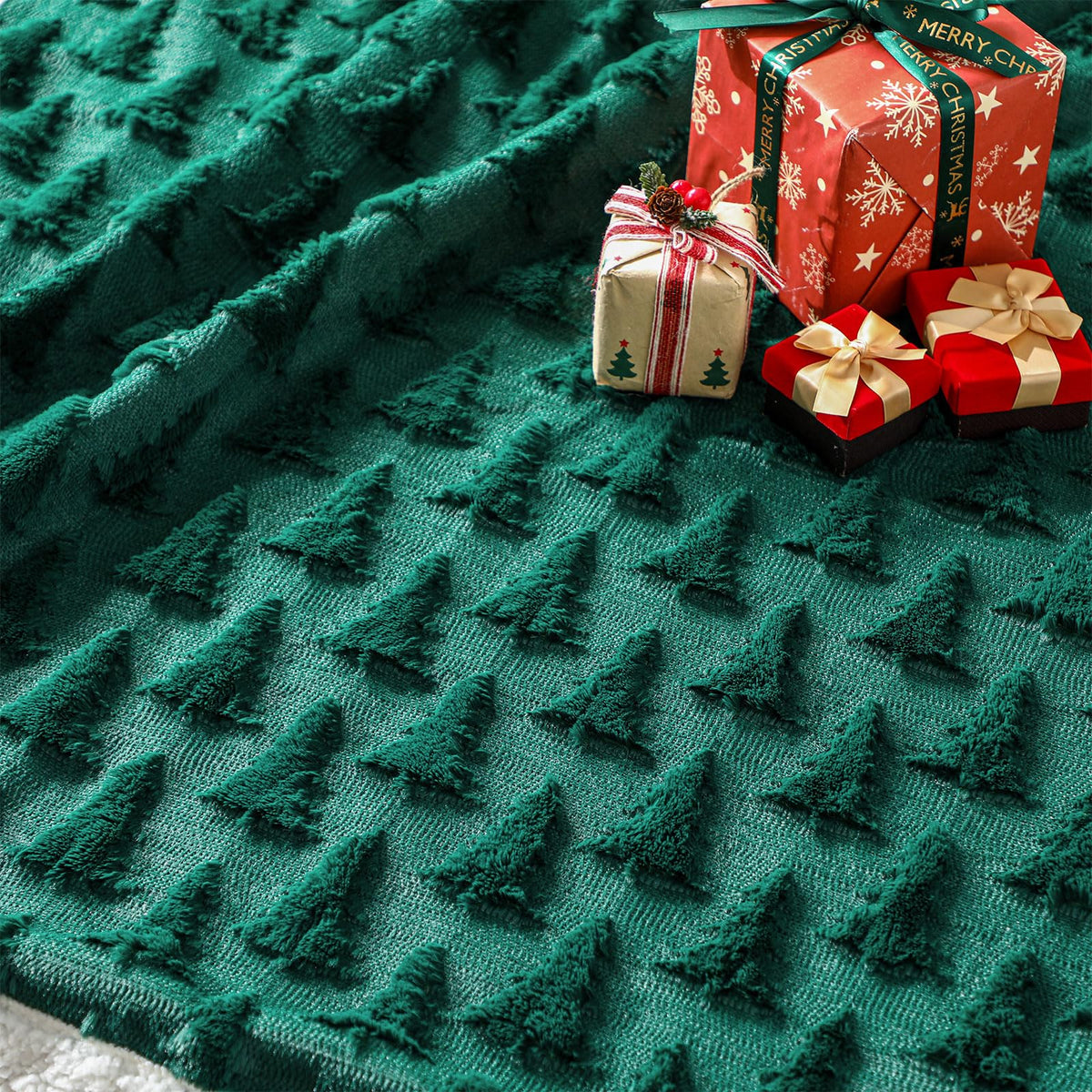 Remagr Christmas Tree Throw, 50 x 60 Inches, Green