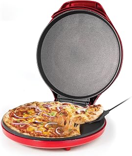 Betty Crocker Pizza Maker Plus, 12" Indoor Grill, 1440W, BC-2958CR, Red