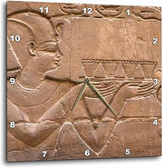 Pharaoh Relief, Chapel for Amun-Min, Temple of Luxor. Egypt-AF14 PRI0049 - Prisma 13x13 Wall Clock