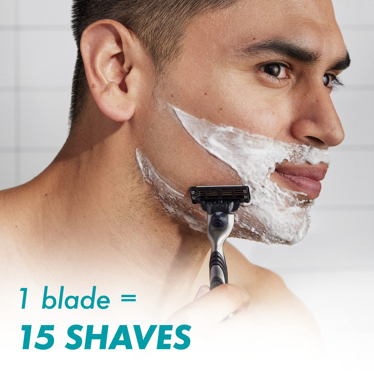 Mach3 Razor Refills for Men by Gillette – 4 Count (Pack of 1), Blue, Model 4338387493