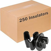 Zareba T-Post Poly Tape Insulator for Electric Fences - 250 Pack - ITTB-Z, Black Insulators - Easy to Install Electric Fence Insulator, Includes 250