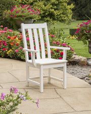 Vineyard Dining Arm Chair (Slate Grey) by Polywood – High Density Polyethylene (HDPE), Slate Grey, Model Vineyard Dining Side Chair