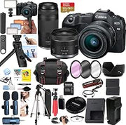 Canon EOS R8 Mirrorless Camera with RF 24-50mm STM + RF 75-300mm Telephoto Lens Bundle, 24.2MP Full-Frame, 4K60 Video, 64GB SD Card, Creator Kit (Renewed)