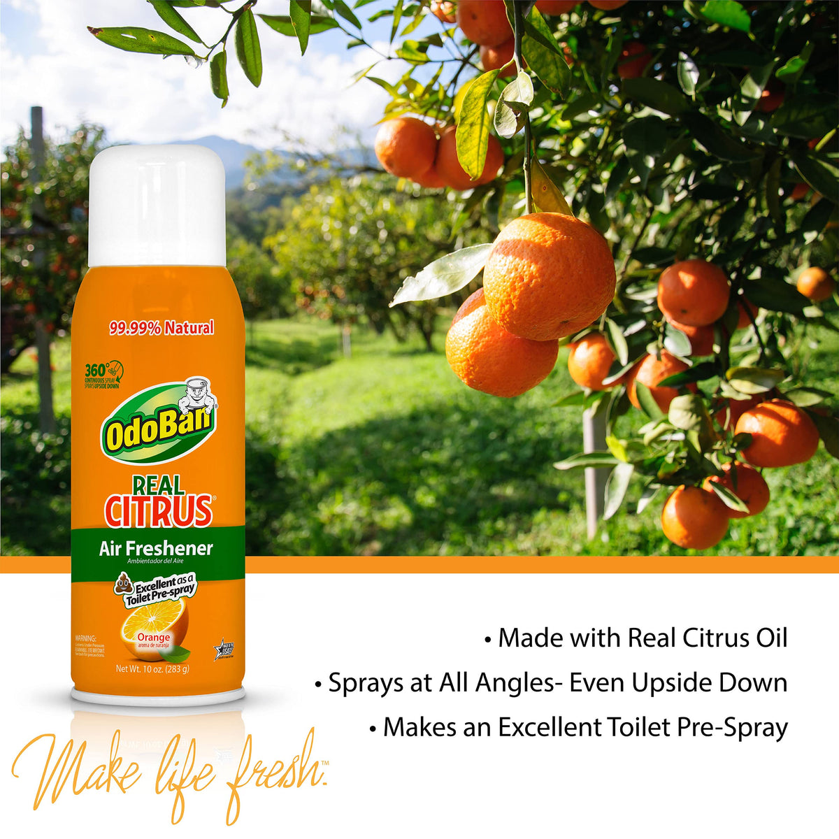 Aroma Eliminator Set by OdoBan – 69 Fl Oz (Pack of 2), Orange, Pack of 2, Model BND03455