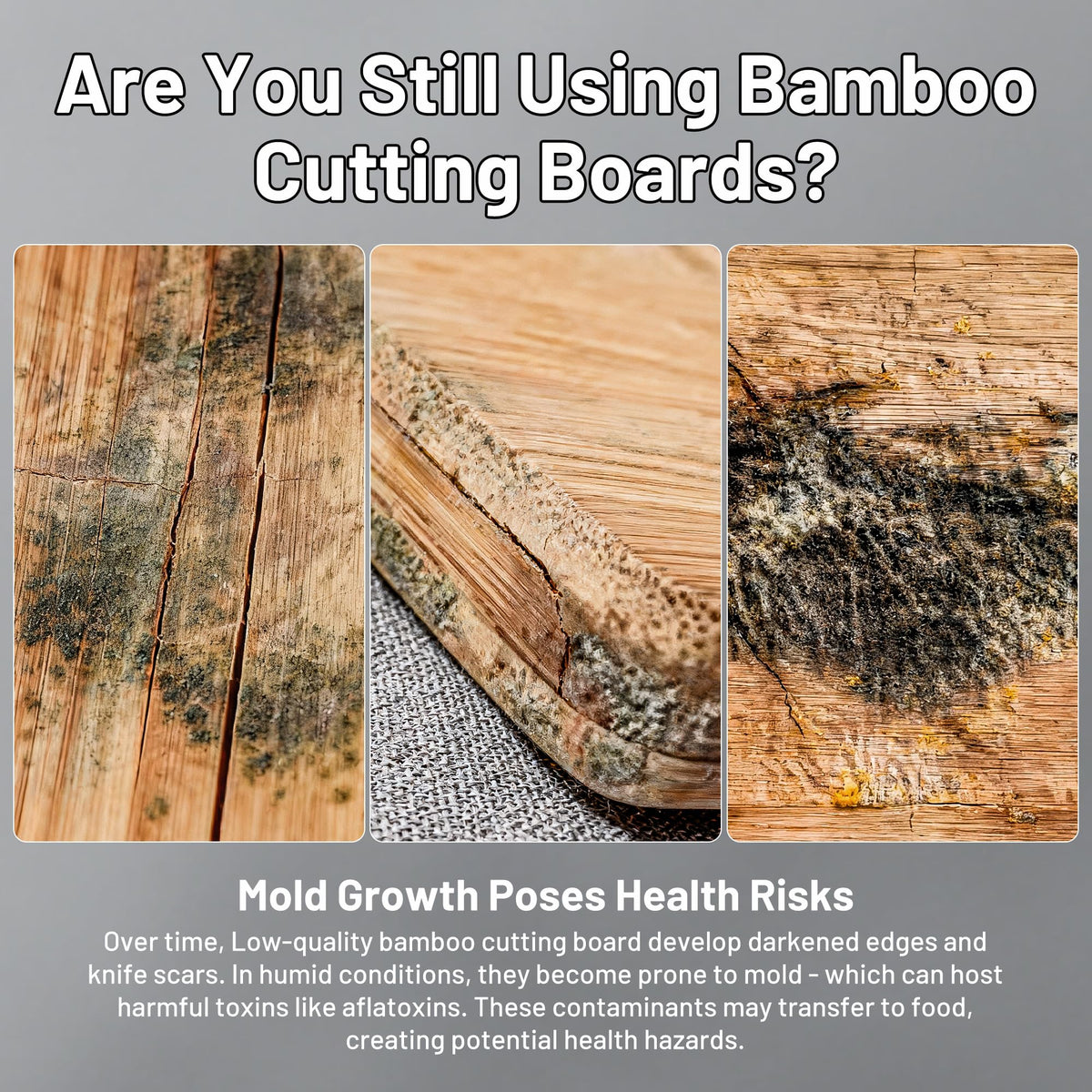 Hilmon Double Sided Cutting Board, Titanium and Ebony, 15 x 10 Inches
