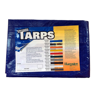 6ft x 20ft Blue Tarp by HARPSTER TARPS – High Density Polyethylene (HDPE), Blue, Model B6x20
