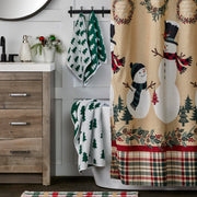 SKL Home Holiday Trees Hand Towel Set, 2 Piece, Green and White