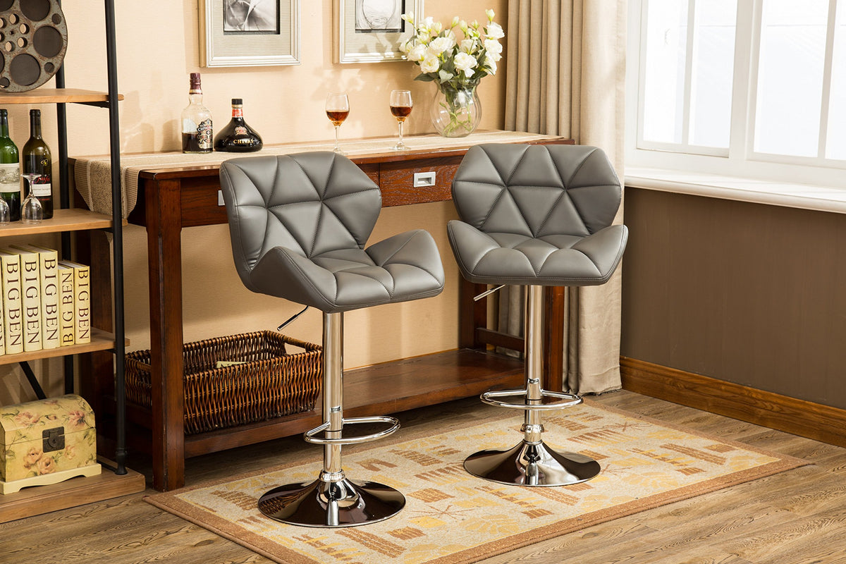 Roundhill Furniture Grey / 20.5 x 20.63 x (35-43.25) / Contemporary Barstools