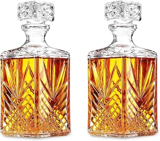 Bormioli Rocco Selecta Whiskey Decanter - Clear, 33.75 Oz, Set of 2