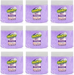OdoBan OdoMagnet Odor Eliminator Gel Crystals, 14 Ounce 9-Pack, Lavender Scent