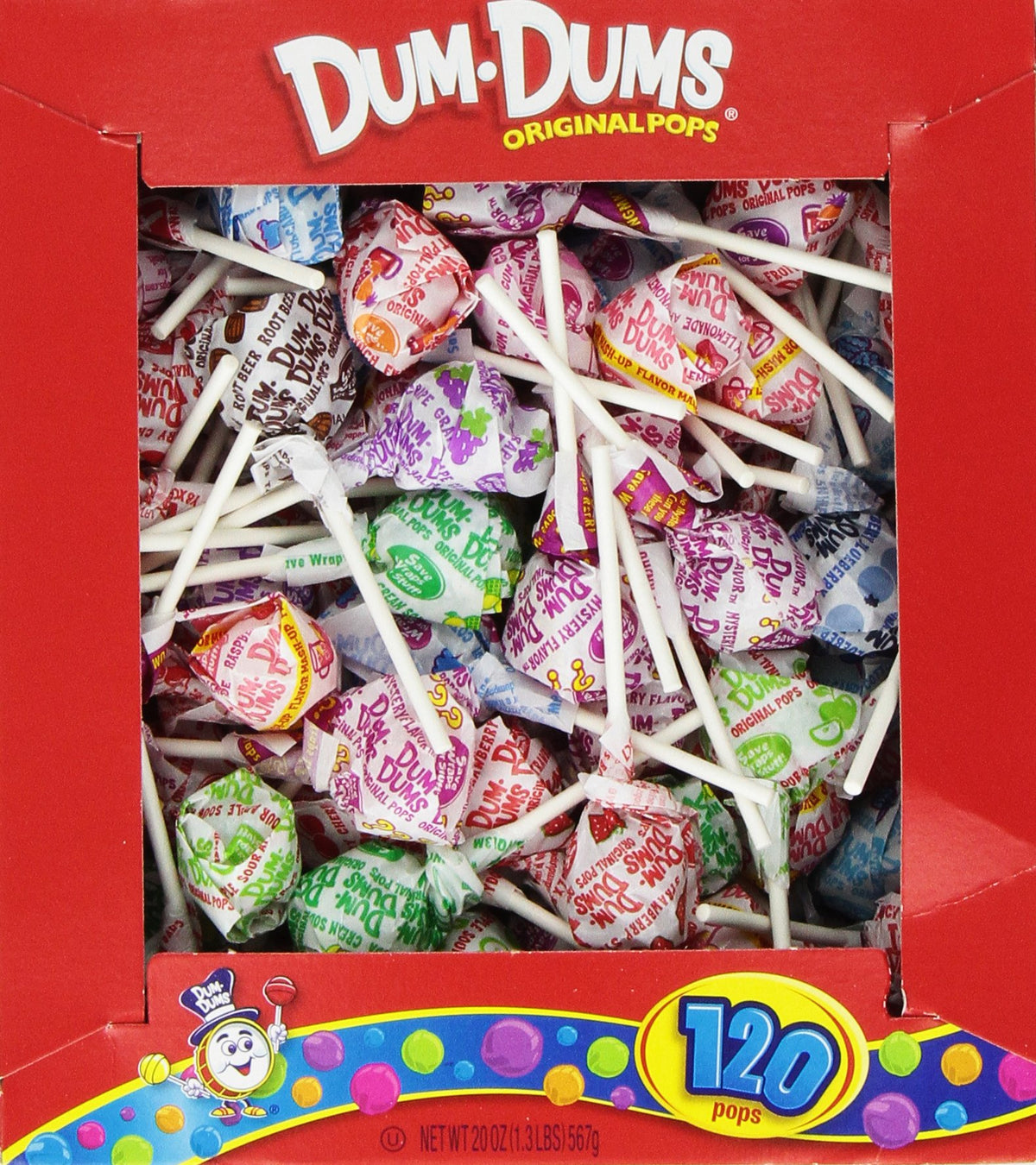 Dum Dums Pops / 120 Count (Pack of 3) / 3 Suckers & Lollipops