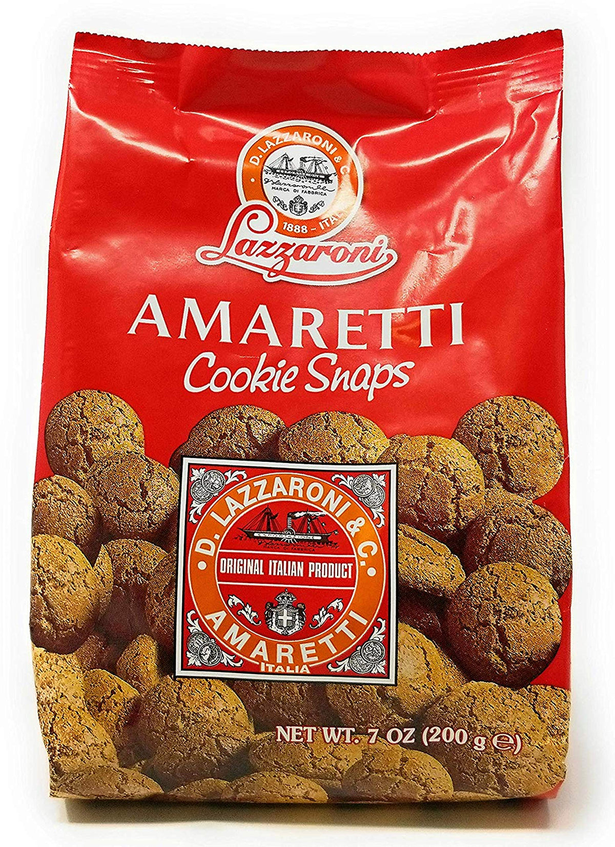 Amaretti Cookie Snaps by Lazzaroni – 7 Ounce (Pack of 1), light brown, Model QI-L5LK-05ZY