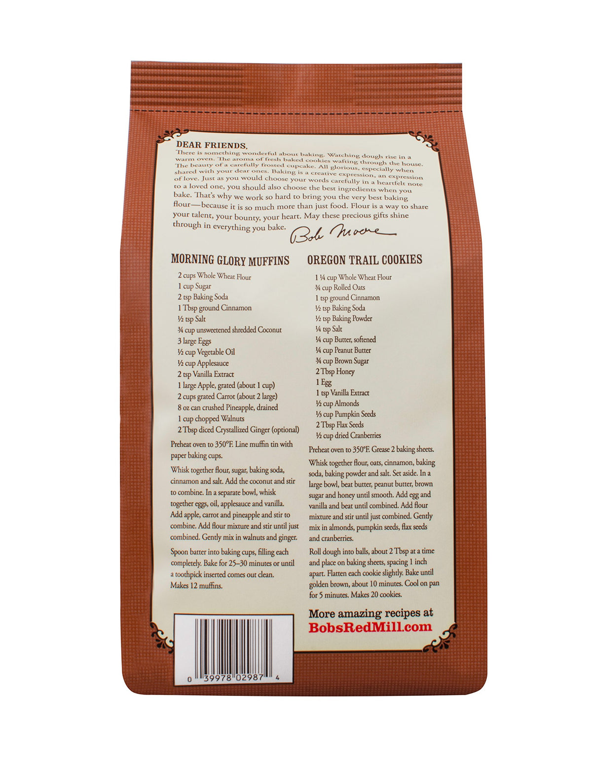 Organic Whole Wheat Flour by Bob's Red Mill – 80 Ounce (Pack of 4), Pack of 4, Model 039978029874