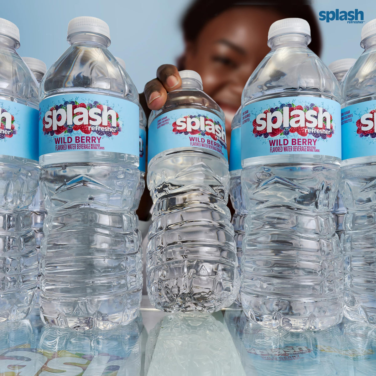 Splash Refresher Wild Berry | 16.9 Fl Oz | Plastic Bottle | 24 Pack by SPLASH BLAST – 16.9 Fl Oz (Pack of 24), Clear, Model H-3044