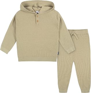 Gerber Baby & Toddler Boys Sweater Knit Hooded Top and Pant Set