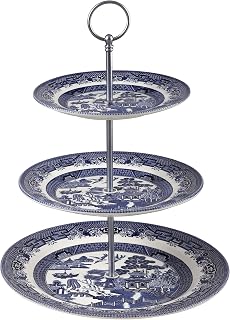 Churchill China Blue Willow Cake Stand 3 Tier (Cake Stand 10.2")