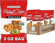 Snack Factory Pretzel Crisps, Everything, 3 Oz (Pack of 8)