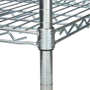4-Shelf Shelving Unit Dimensions: 24" x 48" x 74" by Nexel – 24"x48"x74", Steel, Chrome, Model VP24487ZC