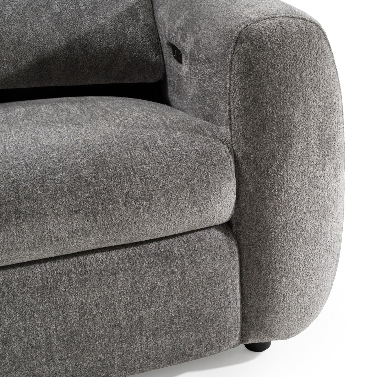 Brevig - Modern Grey Fabric Sofa w/ 2 Recliners by Limari Home – Fabric, Grey, Model LIM-83352