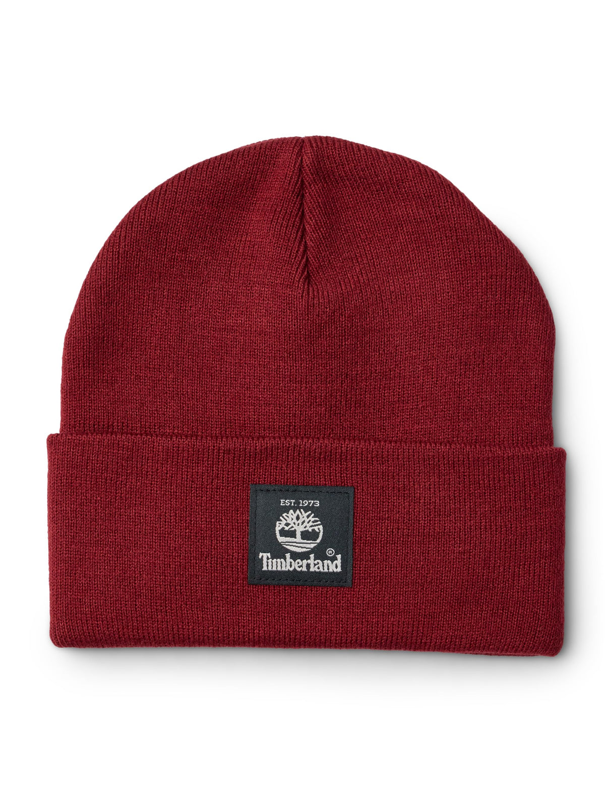 Short Watch Cap with Woven Label by Timberland – One Size, Acrylic, Syrah, Model T100354-603-1 Size