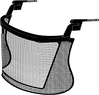 Jackson Safety Steel Mesh Faceshield Window for Slotted Caps, Bracket Mounted, 16799