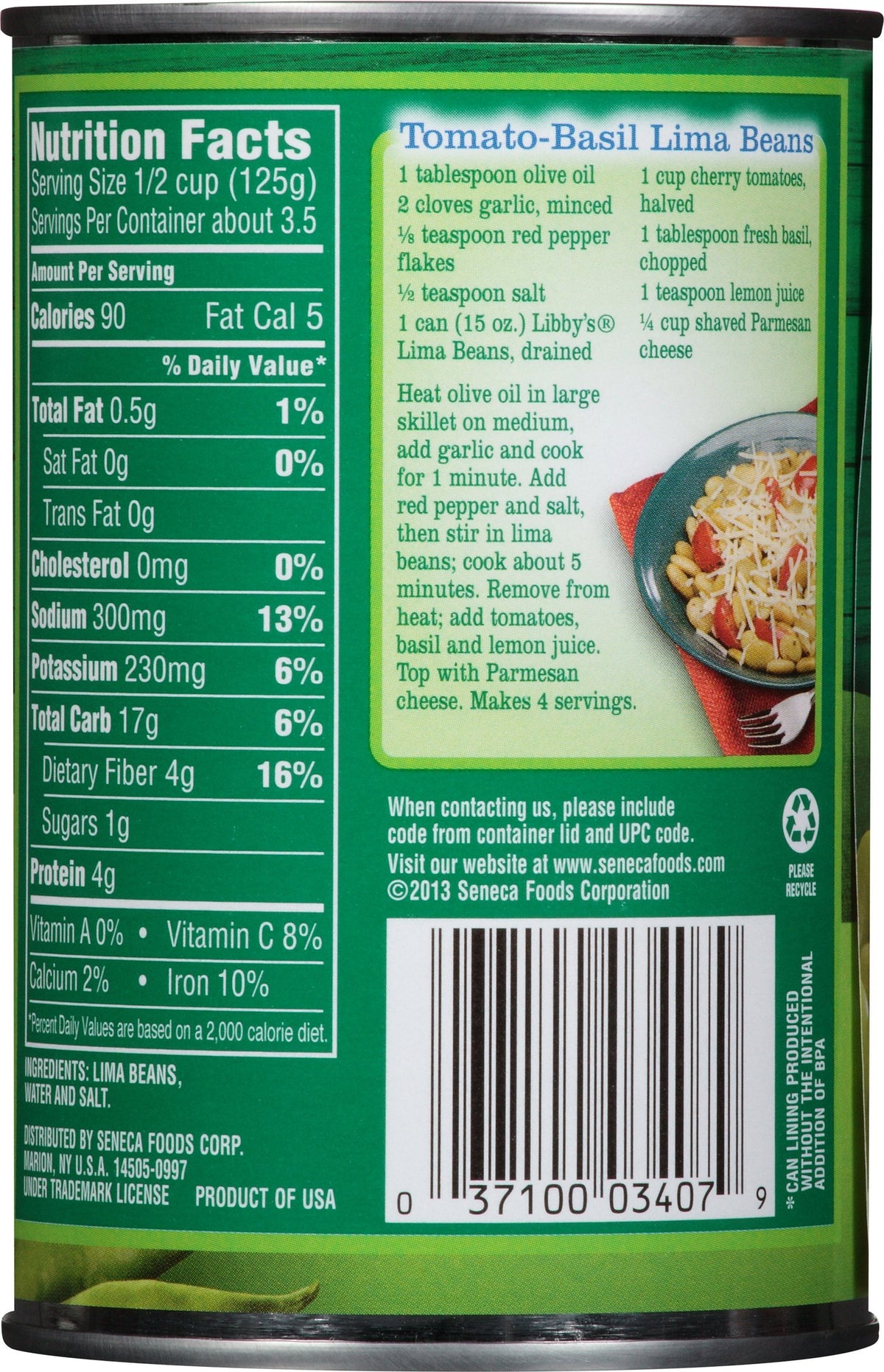 Lima Beans by Libby's – 15 Ounce (Pack of 12), Pack of 12