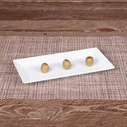 Elite Global Solutions DMP94-W Rectangular Plate, 9 3/8" x 4 3/4" x 3/4" h., Melamine, White (Pack of 6) | Dishwasher safe, Shatterproof, Restaurant service, Great for Entrees, Salads, Desserts and Appetizers