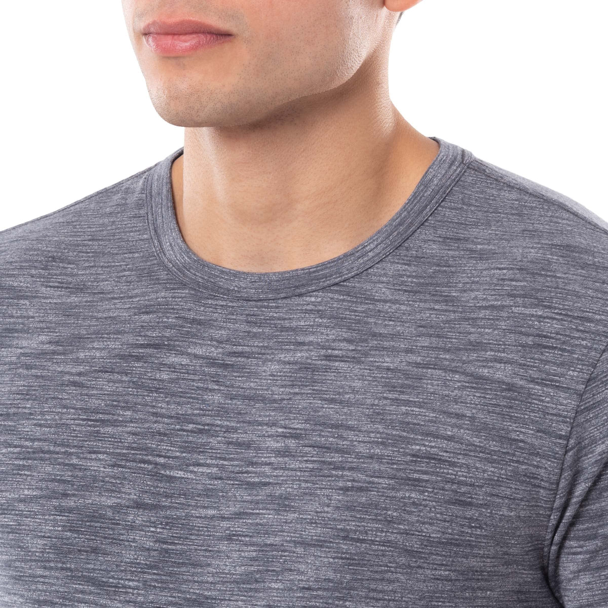 Men's Quick Dry Long Sleeve Tee – Jersey, Smoke Heather, Model WRT21908