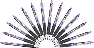 Uni-Ball Signo 207 Retractable Gel Ink Rollerball Pens, Medium Point 0.7mm (12-Pack Plus 2, Purple Ink)