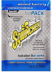 Sqwincher 015300-MB Fast Pack Liquid Concentrate Packet, 6 oz, Blue, Standard (Pack of 50)