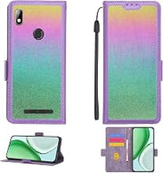Case Compatible for Epik One Excalibur LTE X547 Phone Case Flip Cover [with Tempered Glass Screen Protector][RFID Blocking] HCQC-ZI
