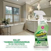 Ready-to-Use Disinfectant and Odor Eliminator by OdoBan – 32 Fl Oz (Pack of 2), Clear, Pack of 2, Model DM01047