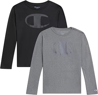 Champion Boys Athletic Crewneck Long Sleeve T-Shirt