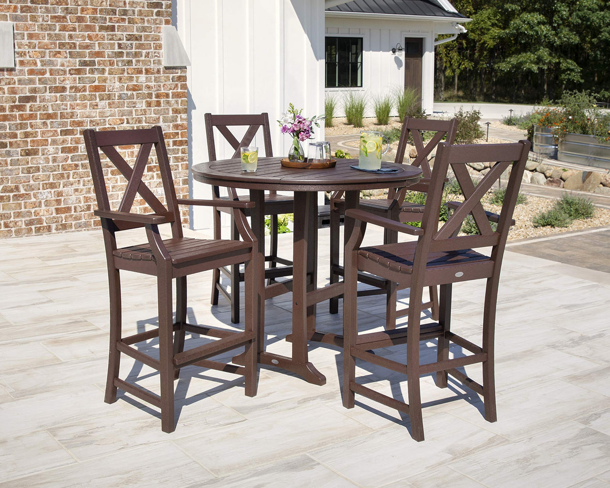 ® Braxton Bar Set by Polywood – High Density Polyethylene, Sand, Model PWS513-1-SA