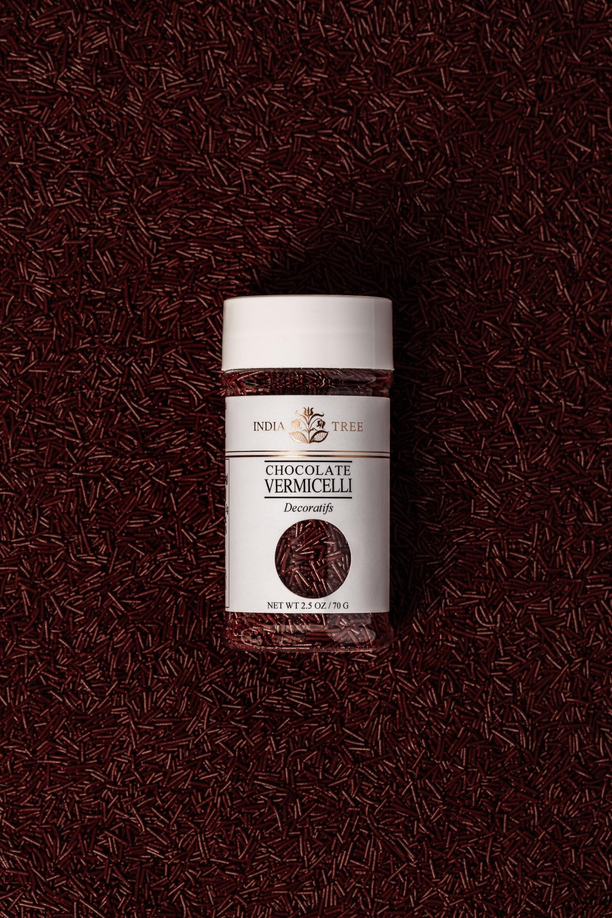 Chocolate Vermicelli by India Tree – 2.5 Ounce (Pack of 3), Chocolate, Pack of 3, Model 10518