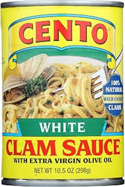 Cento white clam sauce with extra virgin olive oil, 10.5 Ounce.