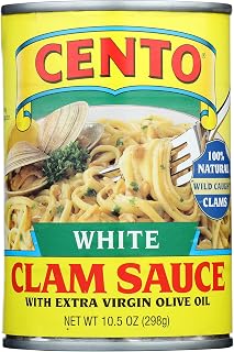 Cento white clam sauce with extra virgin olive oil, 10.5 Ounce.