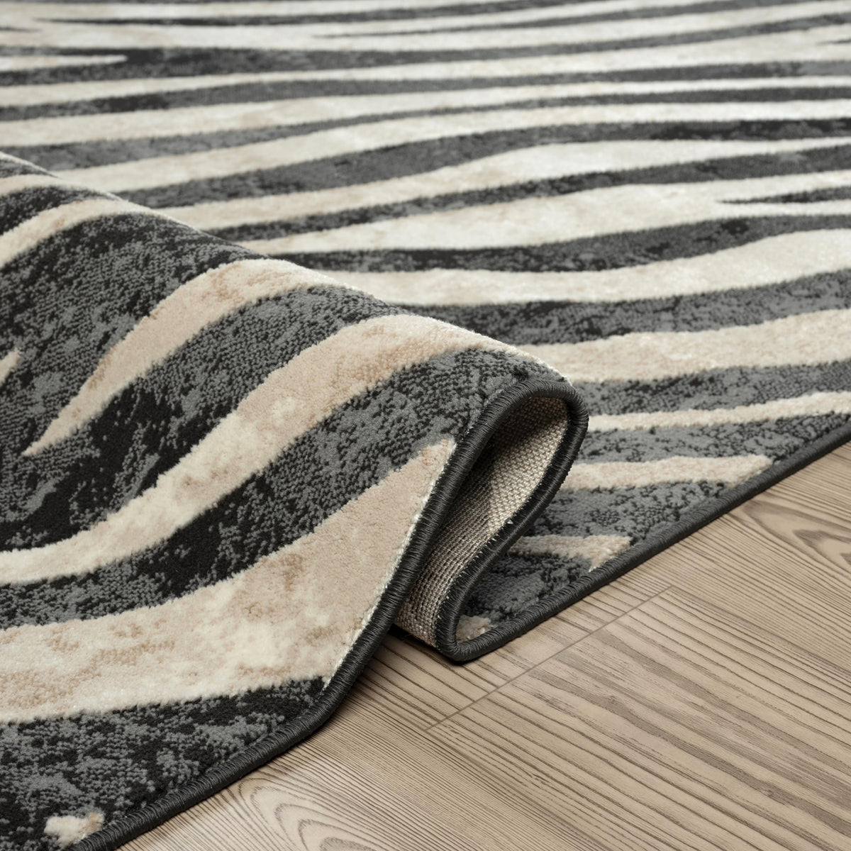 Terra Area Rug for Living Room by Abani – 9' x 12' (Rectangular), Polypropylene, Grey, Model TER160A-9