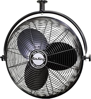 Air King 9320 20-Inch 1/6-Horsepower Industrial Grade Ceiling Mount Fan with 3,670-CFM, Black Finish