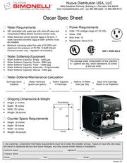 Oscar Direct Connect Version Black Espresso Machine Mop140D by Nuova Simonelli – 2 liters, Copper, black, Model Oscar II