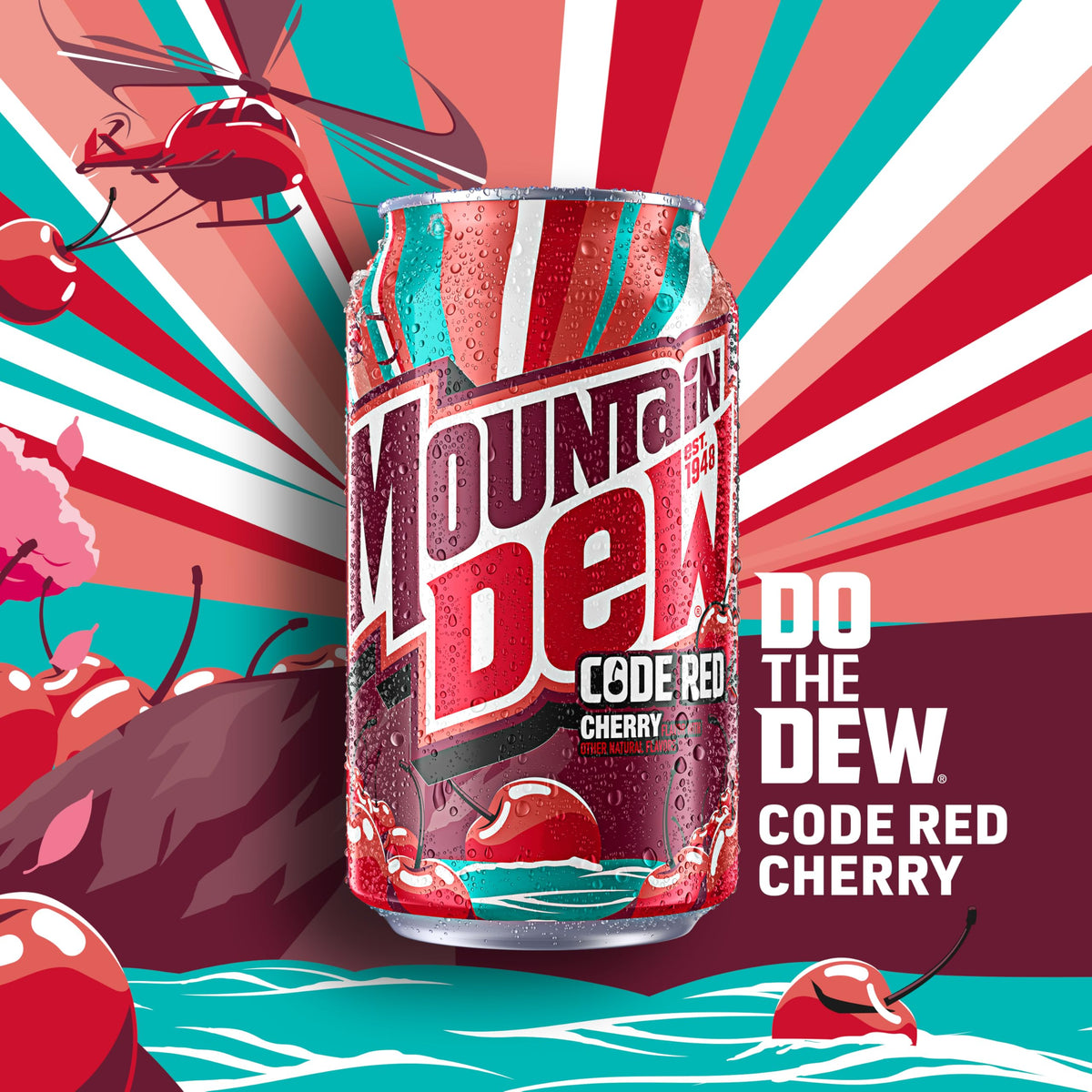Soda, Code Red, 12oz Cans (12 Pack) by Mountain Dew – 12 Fl Oz (Pack of 12), Pack of 12, Model mountaindewredcode12