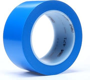 3M Vinyl Tape 471, 48 in x 20 yd, Blue, 1 Roll Untrimmed, Blue Floor Tape, Paint Alternative for Floor Marking, Social Distancing, Color Coding, Safety Marking
