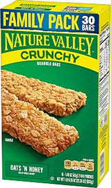 Nature Valley Granola Bars, Crunchy, Peanut Butter & Oats 'N Honey, 15 Ounce