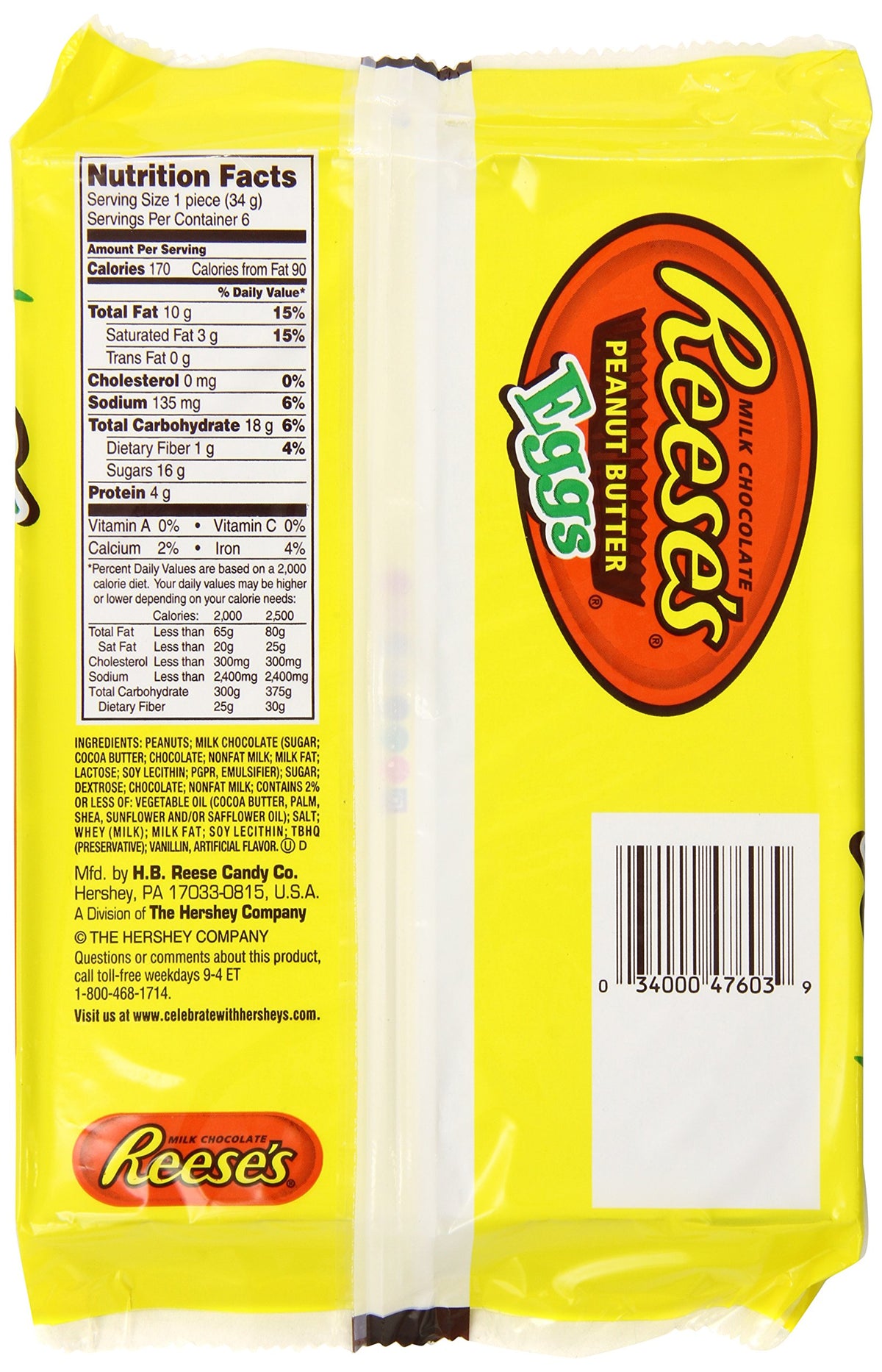 Easter Peanut Butter Eggs by Reese's – 7.2 Ounce (Pack of 1), Pack of 4
