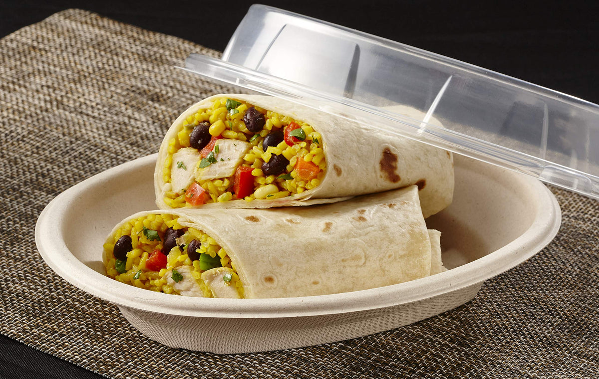 Pulp 16 oz Oval Burrito Bowl by Sabert – 27 oz, 16.0 ounces, Pulp, Beige, Pack of 300
