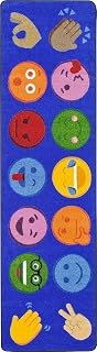 Joy Carpets Emoji Expressions 2'1" x 7'8" Area Rug in Color Multi